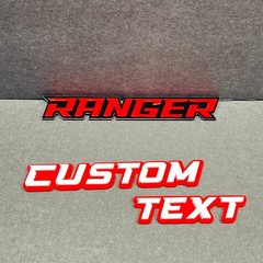 Custom Lazer-Cut Car Acrylic Emblem Badge MULTI COLOR Customized Text Names.
