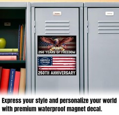 Magnet 250 Anniversary Magnetic Sign Bumper Sticker America National Flag Eagle