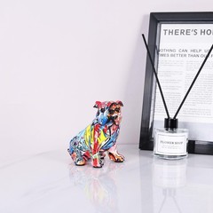 Colorful English Bulldog Statue – Resin Dog Sculpture for Home Decor & Gifts