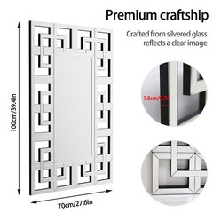 Premium Decor Art Wall Mirror Living Room Bathroom Vanity Mirror Beveled Glass