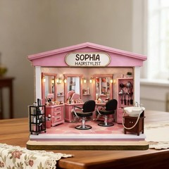 Custom Hair Salon 3D Effect Wooden Plaque, Custom Name Hairdresser