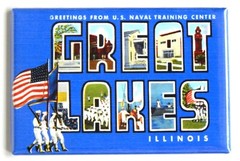 Greetings from Great Lakes Illinois FRIDGE MAGNET travel souvenir