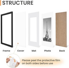 Multi-Pack 10×14 Black Frames, Set of 5, Wall Display..