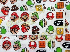 SUPER MARIO BROS TRANSLUCENT STICKERS SET OF 12 PARTY FAVOR DECAL DECORATION