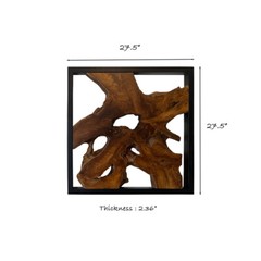 Rustic Teak Wood Wall Decor 17»x 31.5» Farmhouse Live Edge Wall Art Decoration