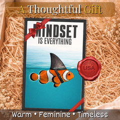 Mindset Is Everything Wall Art Framed 11×17, Motivational Poster, Office Decor