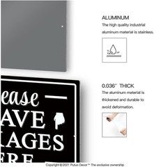 Please Leave Packages Here Metal Sign, 12×8 inches, 12 x 8 inch, TIN SIGN23