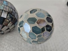 3 Decorative Mosaic Balls Spears Orbs Centerpiece Decor 3.5″ To 4″