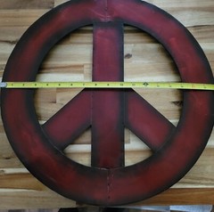 Large 18″ Tin Peace Symbol / Sign Wall Hanging
