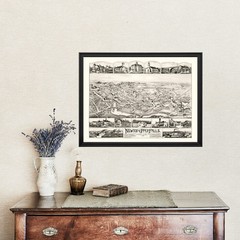 Old Map of Newton Upper Falls, MA 1888 – Vintage Newton Uppe