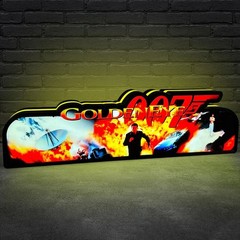 Goldeneye 007 Pinball Topper 3D Printed LED Light Box USB Pinball Arcade Decor