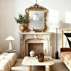 Antique Gold Baroque Mirror 43.7» x 32.2» – Elegant Home Decor Accent