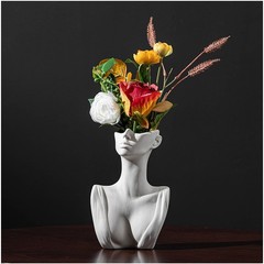 7.56» Head Vase, Face Vase, Body Vase, Bust Statue, Morden Decor, Vases for …