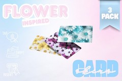3‑Pack Flower Inspired Card Skins –Vinyl Credit & Debit Card Covers | Durable