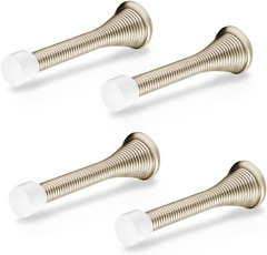Door Stoppers for Wall – Spring Door Stopper with Rubber Tip – 3-1/4″ – Pack of