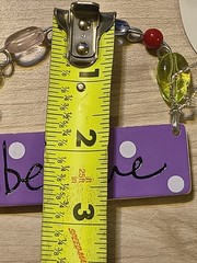 SMALL, CERAMIC «BELIEVE» WALL PLAQUE With BEADED WIRE Sandra Magsamen Cute
