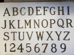 Metal Letters and Numbers 2 3/4 inch long Roman Font price per letter*