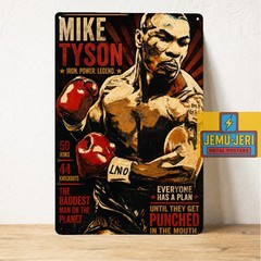 Mike Tyson Iron Power Legend Boxing Metal Tin Sign Poster 20x30cm