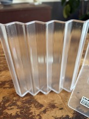 IKEA Minimalistic Bookends Bokis Zig Zag Clear Plastic-1 Pair-Germany