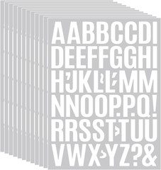 12 Sheets 1 Inch Vinyl Letter Stickers – Alphabet Decals for Windows, Walls, Doo
