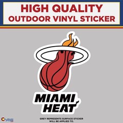 Heat Basketball, High Quality Vinyl Stickers
