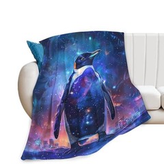 Throw Blanket Gifts for Girls Boys Women Men Kids Adults Soft 40″x50″ Penguin