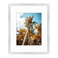 16×20 Silver Picture Frame for 11×14 Photo Glass Wall Mount Wide Molding Gallery