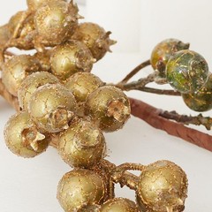 Factory Direct Craft Artificial Glittered Berry Stem | 6 Pieces