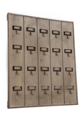 Multi Key Holder Wood Wall Rack 20 Hooks Vintage Style Office Motel Hotel