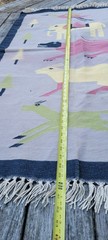 3×5 Peruvian Handwoven Wool Tapestry Wall Hanging Rug Folk Art Colorful Animals