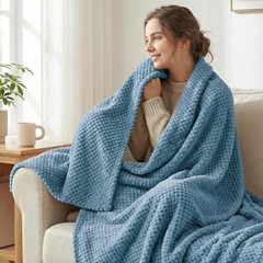 Fleece Throw Blanket Extra Large, Super Soft and Warm 50×70 in Slate Blue