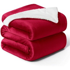 Sherpa Fleece Blanket Twin Size 60″ x 80″ Super Soft Reversible Sofa Bed Throws