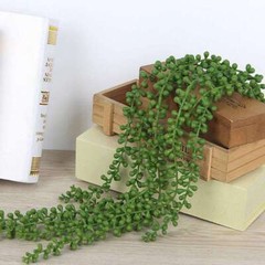 1/2/3 Bunches Artificial Plants Set Plastic Pearl Bead Hangings Vines Succulents