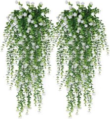 4Pcs Artificial Hanging Plants Fake Boston Ferns Wall Home Garden Outdoor Decor