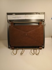 Threshold Mail Pouch With Hooks Entryway Faux Leather