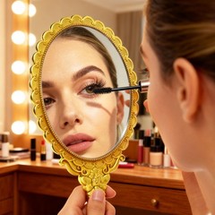 24 Pcs Vintage Handheld Mirror for Makeup with 9.8″ x 4.5″, 24 Pcs, Gold
