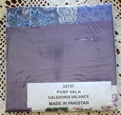 Caledonia ~ Purple Floral ~ Window Valance ~ Patchwork Design ~ Polyester/Cotton