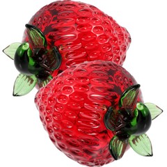 2pcs mini fruit figurine Lifelike Colorfast Wear-resistant Fruit Ornament for