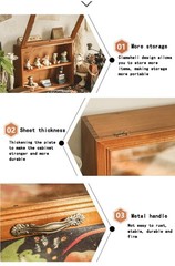 Shadow Boxes Display Cases,Mini Cabinet,Wood Cabinet Figure Display Shelf for…