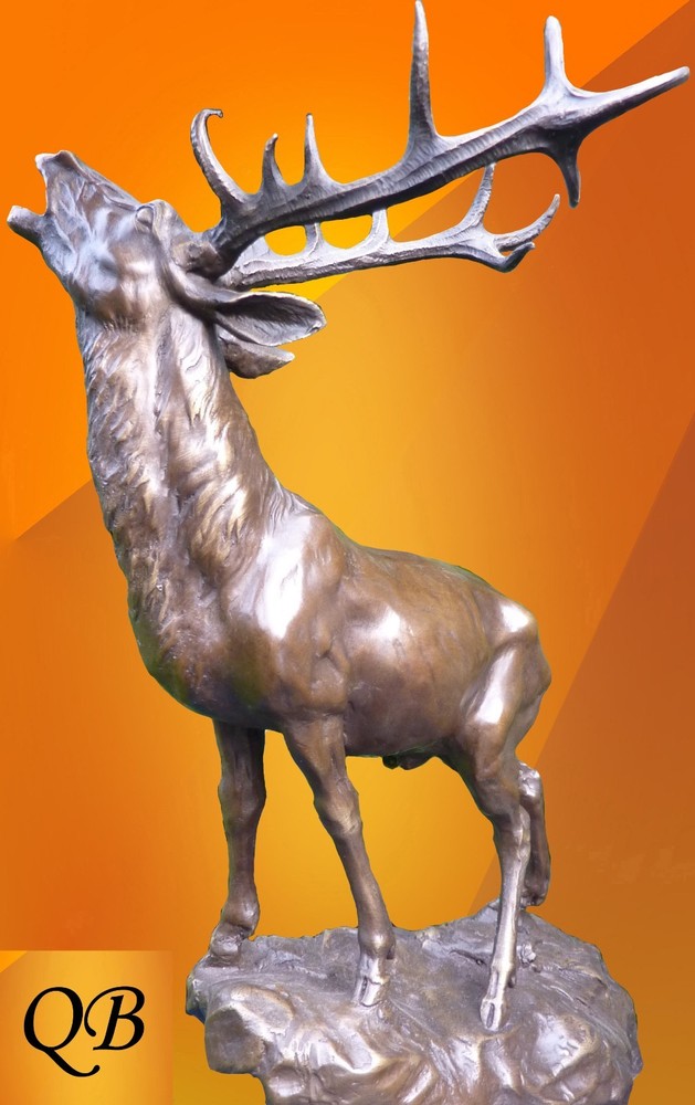 STAGS BRONZE FIGURINE 1920’S ART DECO SCULPTURE STATUE FIGURE ART NOUVEAU