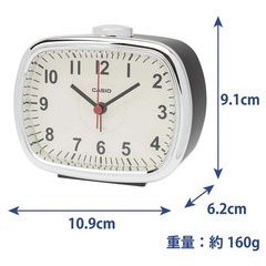 CASIO Alarm Clock, Table Clock, Dark Brown, Analog, TQ-159-5JF