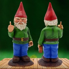 Naughty Garden Gnome for Lawn Ornament Funny Dwarfs For Indoor Outdoor 12CM US