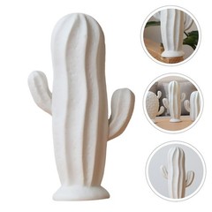 Ceramic Cactus Figurine Minimalist Cactus Statue Porcelian Collectible Art Sc…