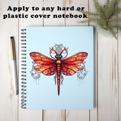 Orange Dragonfly UV DTF Transparent Sticker / Decal