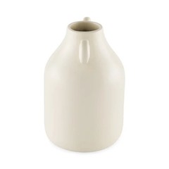Handcrafted Ceramic Vase Tapered Shape with Round Handles for Flowers