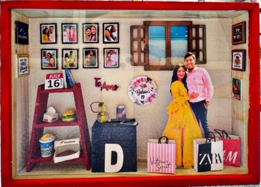 Personalized Gift, 3D Miniature frame, customized photo frame, Anniversary Gift