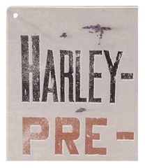 Harley-Davidson Embossed Tin Sign, Pre-Luxe Bar & Shield Logo, 12 x 15.75 inches