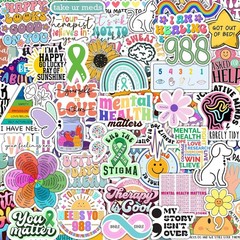 Puraesla Mental Health Stickers 150 Pcs, Positive Quote Decals