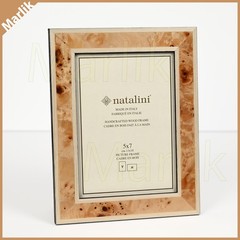 NATALINI Handmade ITALIAN Marquetry Frame 5X7″ (13×18 cm) Light Brown/Beige, NEW