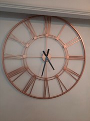 Metal Skeleton Copper Huge Color Super Strong Vintage Roman Deco Wall Clock